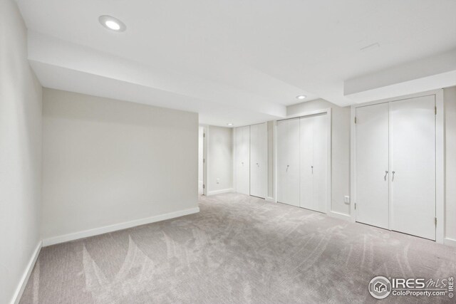 503 Kalmia Ave, Boulder, CO 80304 - interior space with recessed lighting, carpet flooring, and baseboards