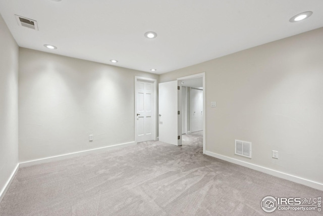 503 Kalmia Ave, Boulder, CO 80304 - unfurnished bedroom featuring baseboards, recessed lighting, visible vents, and light colored carpet