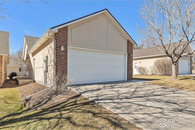 garage with driveway