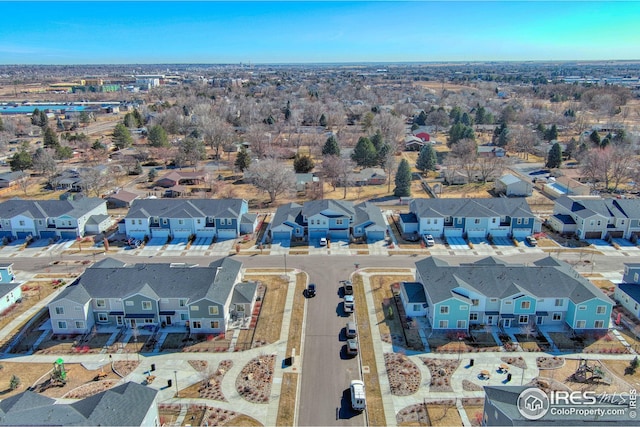 drone / aerial view featuring a residential view