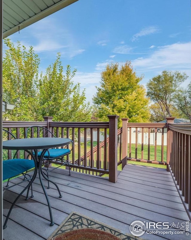 view of wooden deck