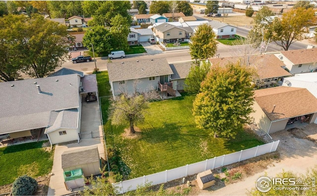 birds eye view of property featuring a residential view