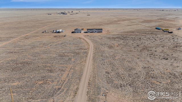 aerial view with a rural view and view of desert