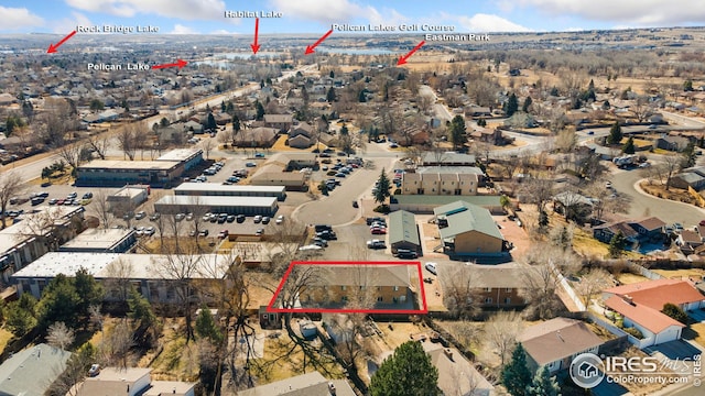 bird's eye view featuring a residential view