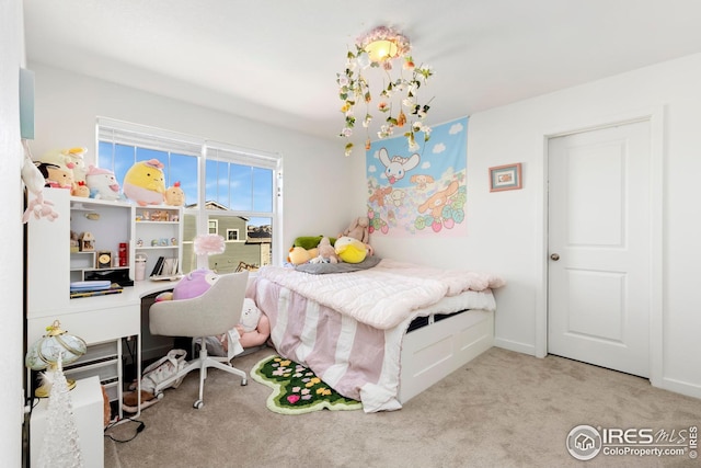 view of carpeted bedroom