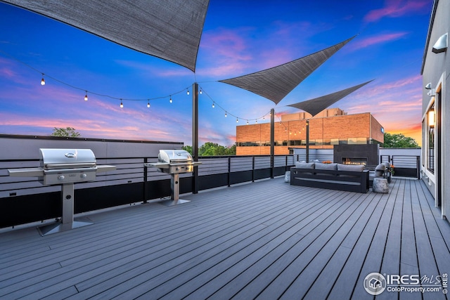 deck featuring an outdoor hangout area