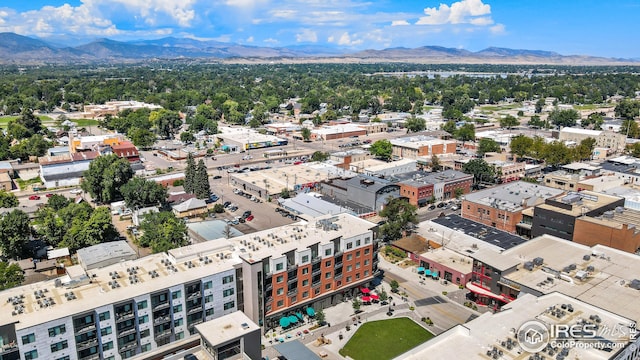 bird's eye view featuring a mountain view