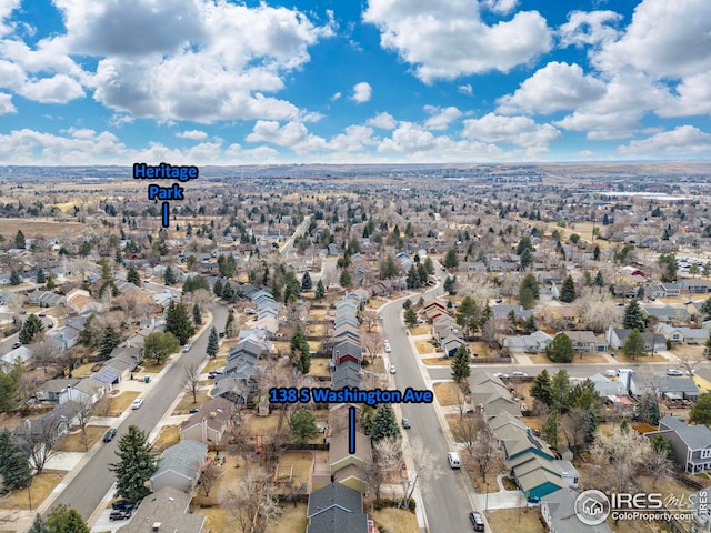 birds eye view of property featuring a residential view