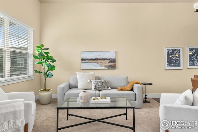 5850 Dripping Rock Ln, Fort Collins, CO 80528 - carpeted living area with baseboards