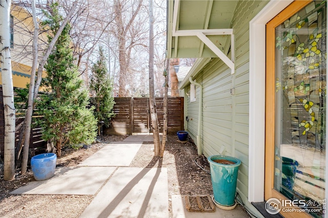 view of patio with fence
