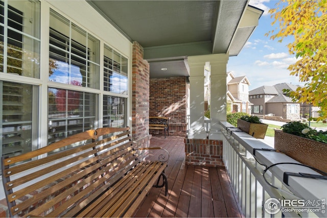 balcony with covered porch