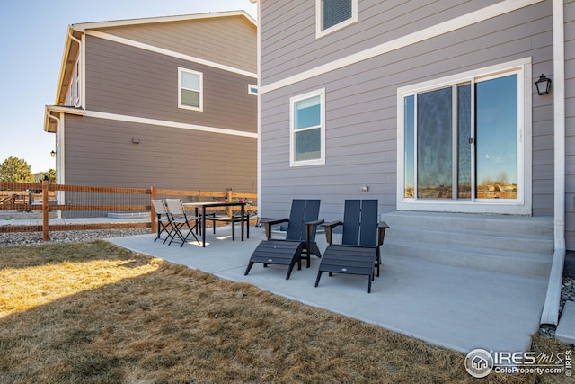 view of patio with fence