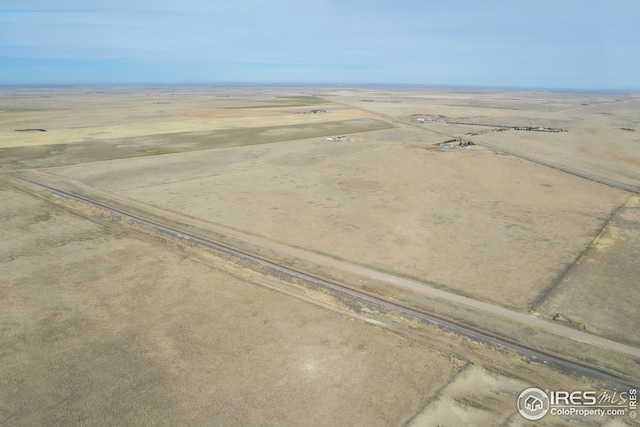 drone / aerial view with a rural view