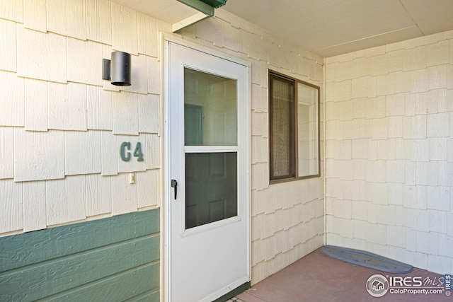 view of doorway to property