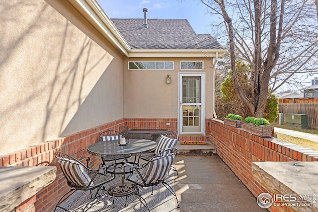 view of patio with fence