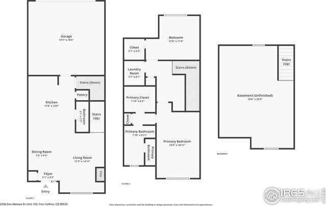 2556 Des Moines Dr Unit 103, Fort Collins, CO 80525 - floor plan