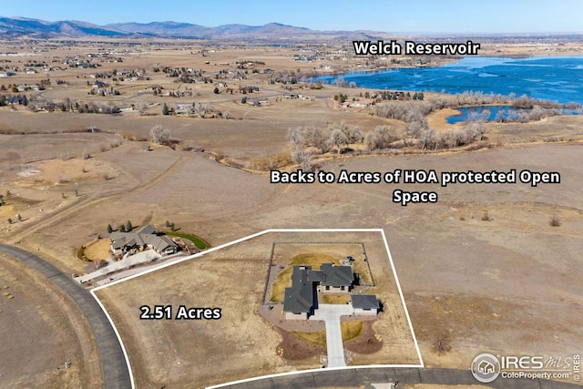 aerial view featuring a mountain view