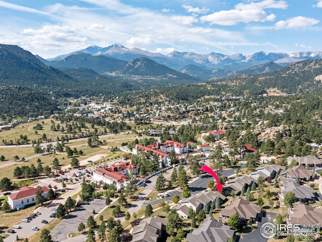 321 Overlook Ln, Estes Park, CO 80517 - aerial view of residential area with a mountainous background