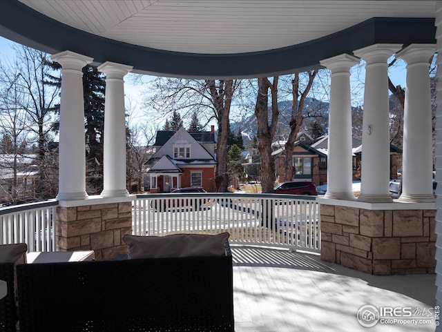 view of patio with covered porch