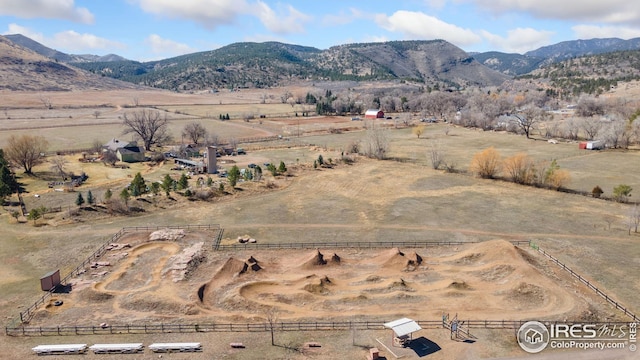 property view of mountains featuring a rural view