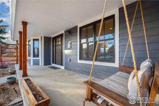 view of patio with covered porch