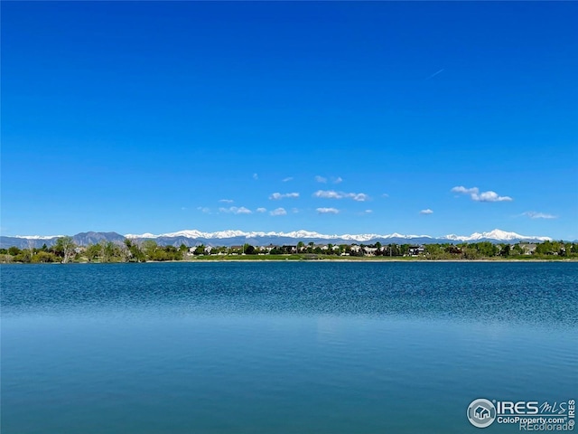 property view of water featuring a mountain view