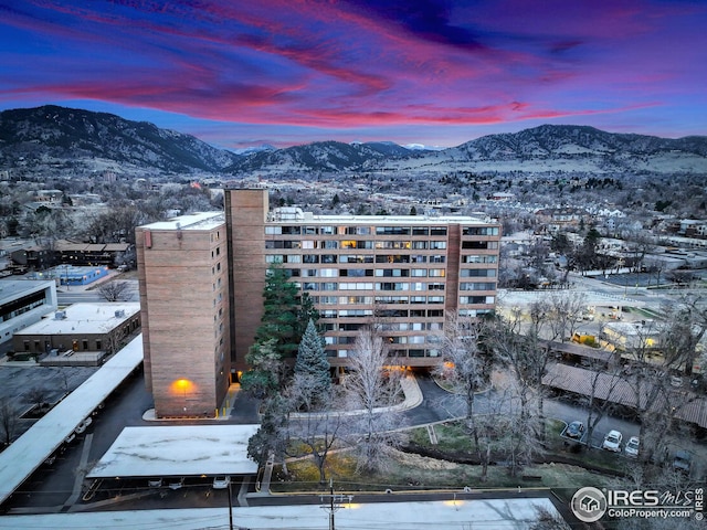 city view with a mountain view