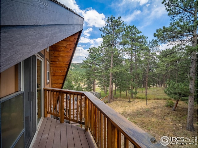 view of wooden terrace