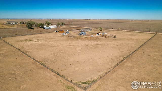 aerial view with a rural view