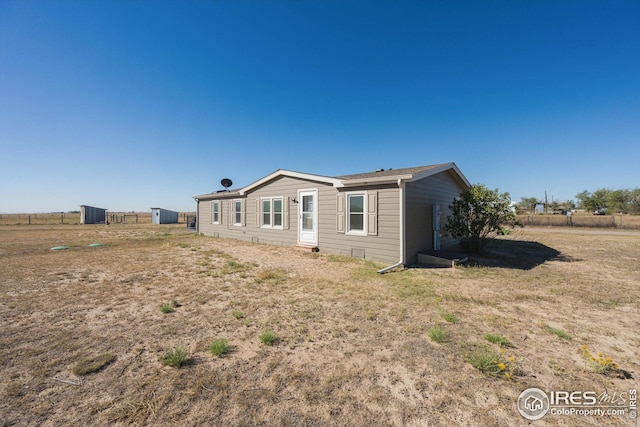 view of back of property