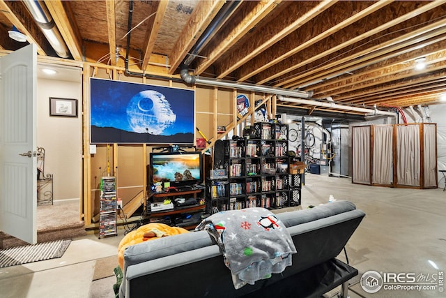 4216 Yellowbells Dr, Evans, CO 80620 - living area with concrete floors