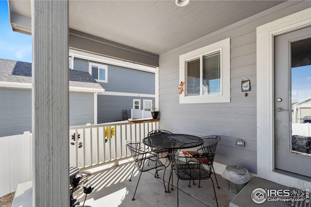 4216 Yellowbells Dr, Evans, CO 80620 - balcony with outdoor dining area