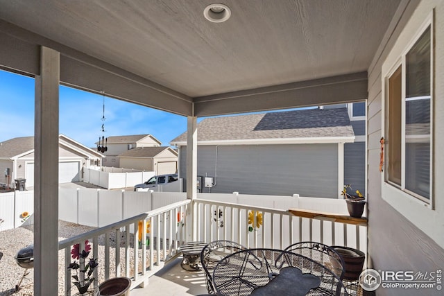 4216 Yellowbells Dr, Evans, CO 80620 - deck with fence and a residential view