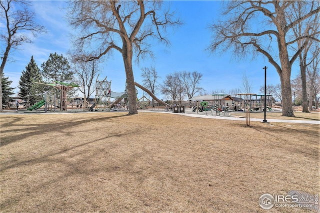 view of yard with playground community