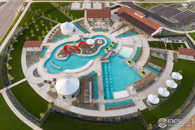 birds eye view of property