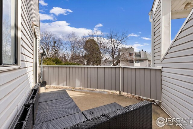 view of patio with fence