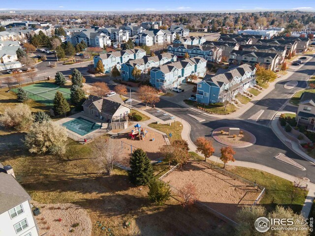 birds eye view of property featuring a residential view