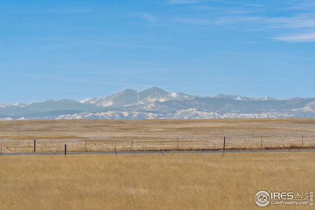 property view of mountains featuring a rural view