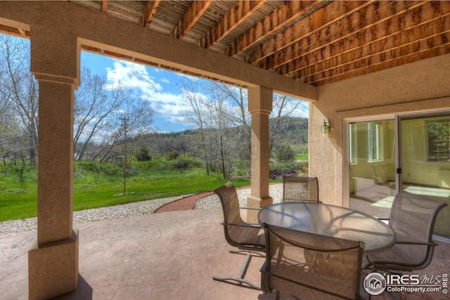 view of patio / terrace featuring outdoor dining area