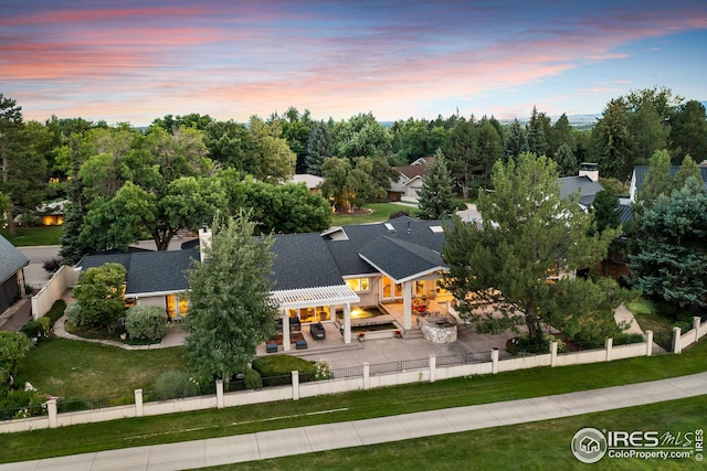 view from above of property
