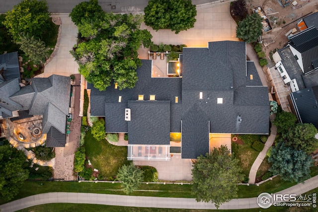 aerial view of property's location