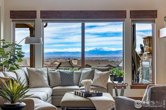 3865 Valley Crest Dr, Timnath, CO 80547 - living room featuring a mountain view