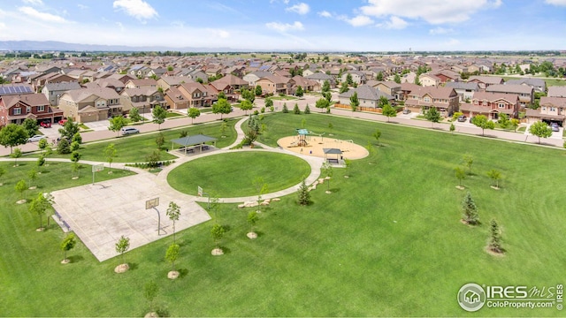drone / aerial view featuring a residential view