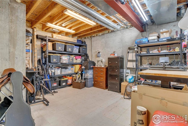 view of storage area