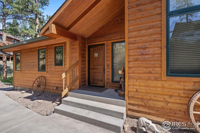 view of doorway to property