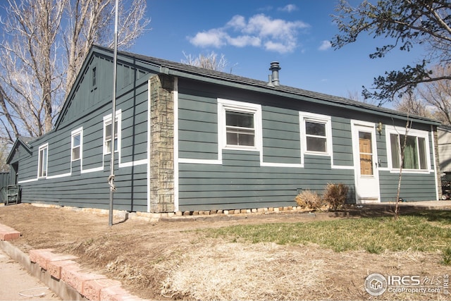 exterior space with board and batten siding