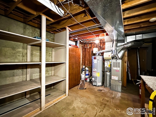 1401 Constitution Ave, Fort Collins, CO 80521 - unfinished basement with gas water heater