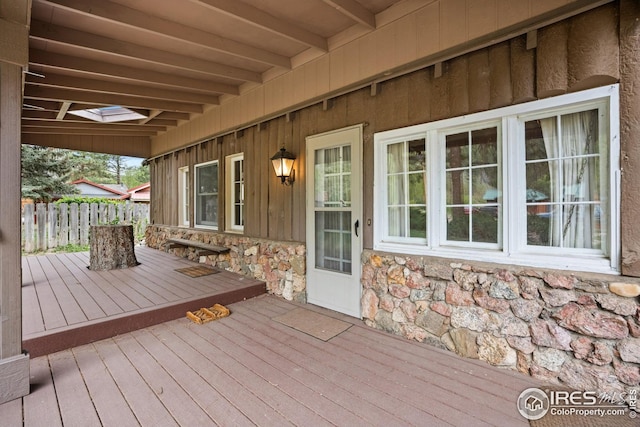 198 Poudre River Rd, Bellvue, CO 80512 - wooden deck with fence