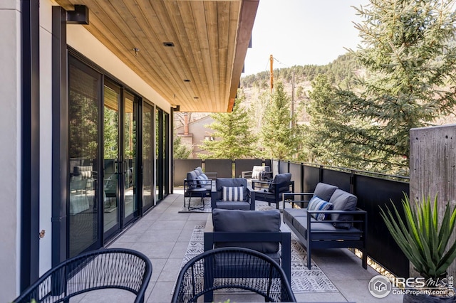 view of patio / terrace with an outdoor living space