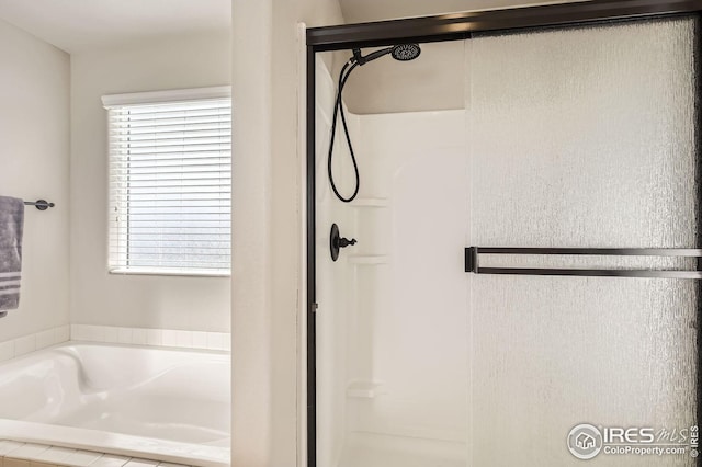 273 Mt Harvard Ave, Severance, CO 80550 - bathroom featuring a bath, a wealth of natural light, and a shower stall